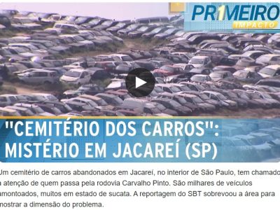 Prof. Aceti foi destaque na reportagem do SBT sobre Cemitério de Veículos